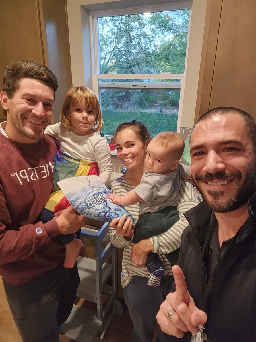 Pure Home Wellness water test visit with local family