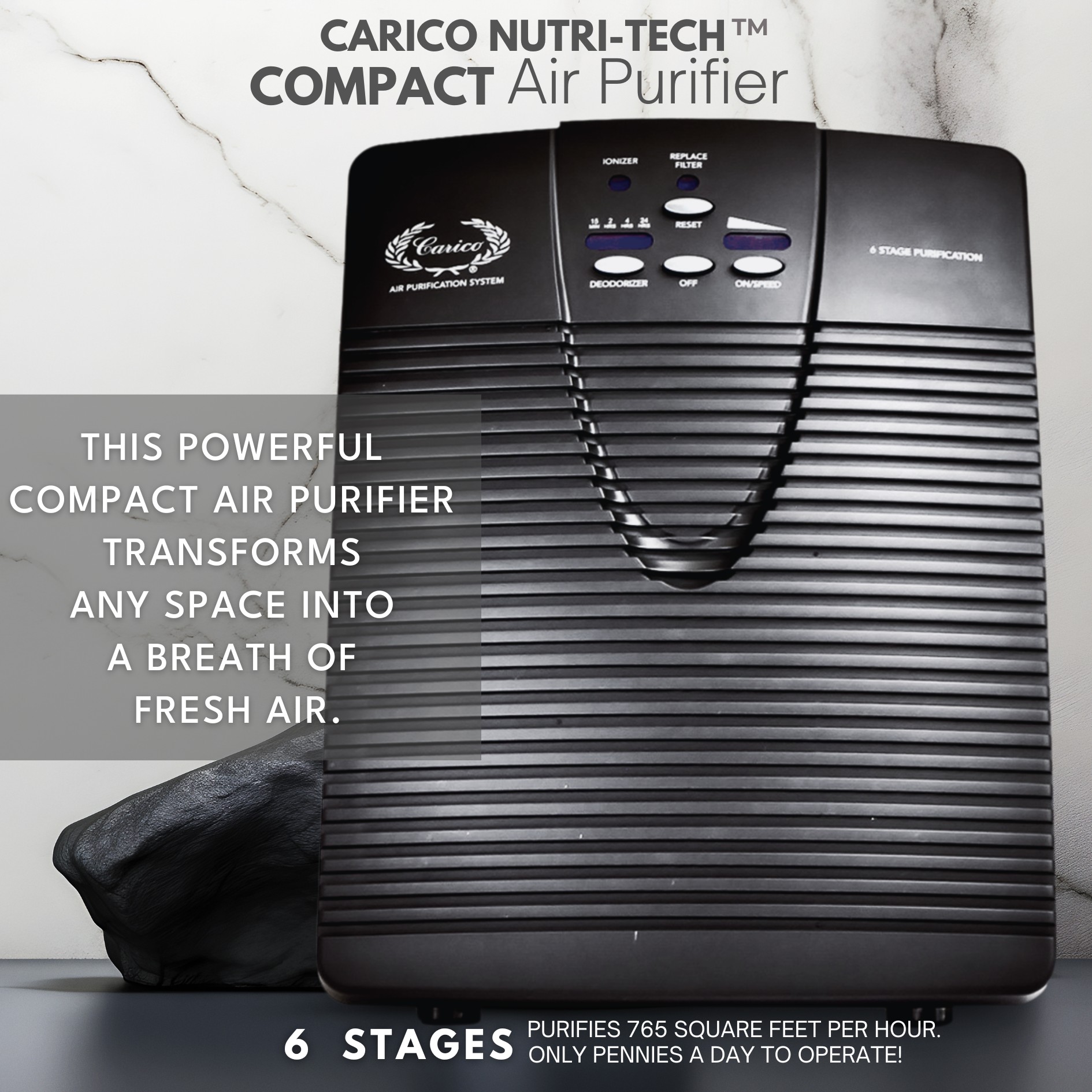 Compact air purification unit