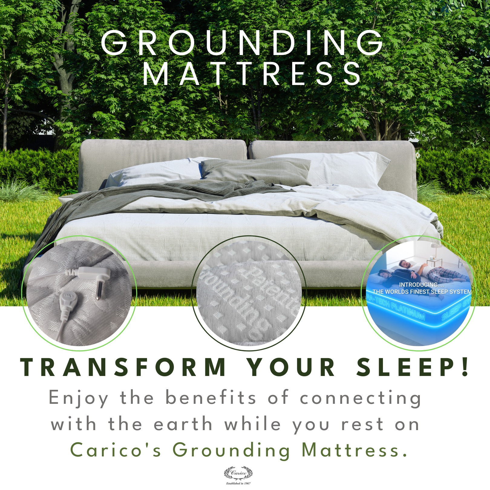 Grounded mattress sleep system
